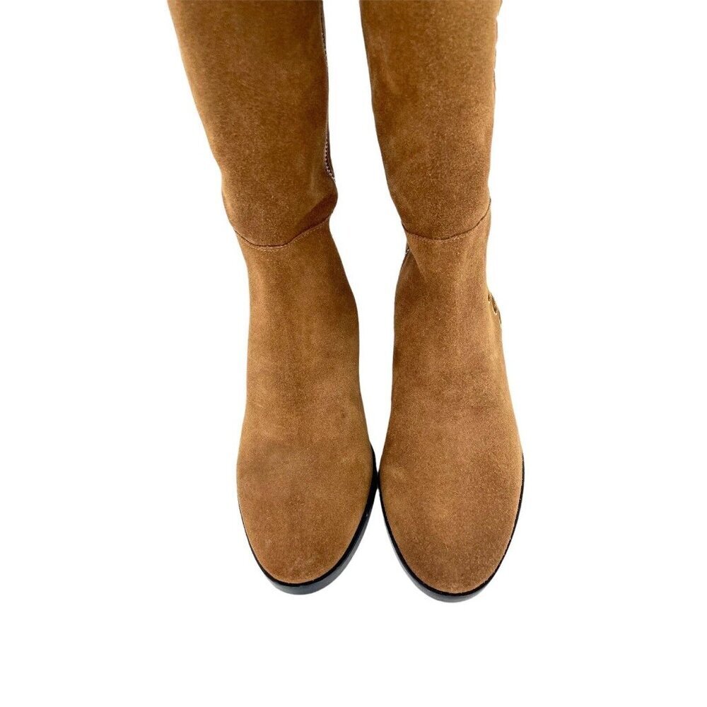 Michael Kors Boots Malin Grommet Suede Over-The-Knee Caramel SZ 6 New $395 - Picture 4 of 12